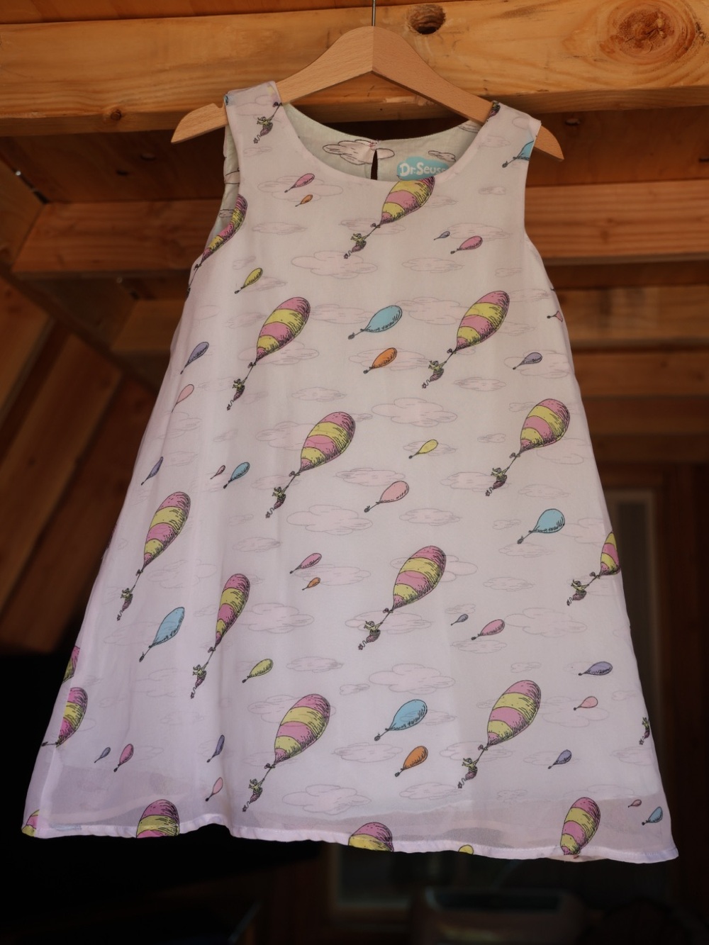 Dr Seuss Oh The Places You’ll Go Balloon Print Girls 5T Sleeveless Dress